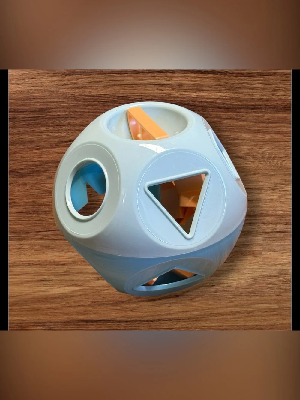 tupperware Shape O Toy Ball blue & peach